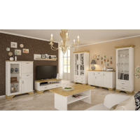 Современная модульная белая гостиная в стиле прованс 'Ирис' Мебель-сервис (2 варианта цвета)