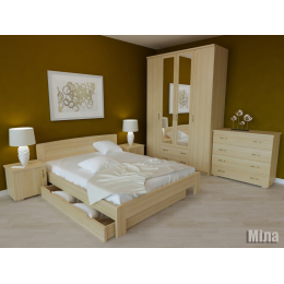 Ліжко дерев'яна 160х200 'Міла' Явіто (11 варіантів кольорів)