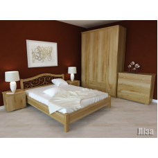 Ліжко дерев'яна + ковка 160х200 Ліза Явіто (11 варіантів кольорів)