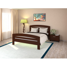 Двоспальне дерев'яне ліжко Світанок 160х200см Летро (9 варіантів кольору)