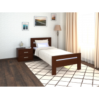 Кровать односпальная деревянная Селена 90х200 Летро (9 вариантов цвета)