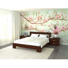 Двоспальне дерев'яне ліжко Ярина 160х200см Летро (9 варіантів кольору)