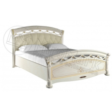 Ліжко Роселла Люкс з м'яким узголів'ям (2 варіанти комплектації) 160 від 'Миро-Марк' (Радика Беж)