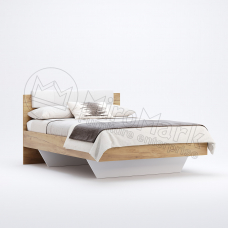 Двоспальне сучасна ліжко 160*200см Асті від 'Миро-Марк' (дуб крафт, білий)
