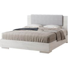 Двоспальне Ліжко 160см з мягкрю спинкою 'Вівіан' Світ Меблів (артвуд, графіт)