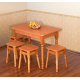Маленький кухонний стіл з дерев'яними ніжками і з ящиком від Летро (9 варіантів кольорів) комплект
