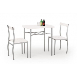 Комплект столової меблів Halmar LANCE стіл + 2 стільці Білий