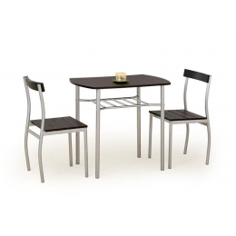 Комплект столової меблів Halmar LANCE стіл + 2 стільці Венге
