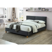 Двуспальная кровать Signal Sierra Velvet 160х200 см Серый (SIERRAV160SZD)