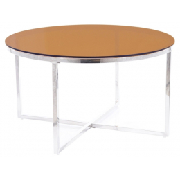 Журнальний столик Signal CRYSTAL A Бурштин / Срібний (CRYSTALACTS )