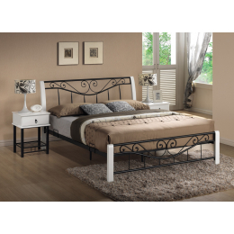 Двоспальне ліжко Signal Parma 160X200 Чорно/білий (PARMA2B)