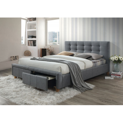 Двуспальная кровать Signal Ascot 160X200 Серый (ASCOT160SZ)