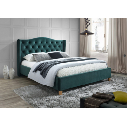 Двоспальне ліжко Signal Aspen Velvet 160X200 Зелений (ASPENV160ZD)