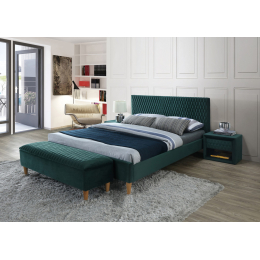 Двоспальне ліжко Signal Azurro velvet 160X200 Зелений (AZURROV160ZD)