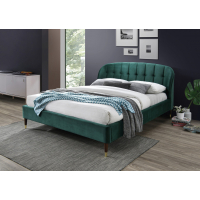Двуспальная кровать Signal Liguria Velvet 160X200 Зеленый (LIGURIAV160ZCBR)