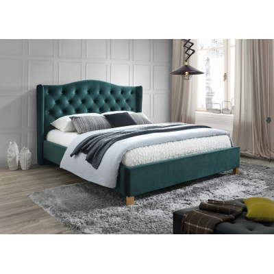 Полуторне ліжко Signal Aspen Velvet 140X200 Зелений (ASPENV140ZD)