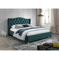 Двоспальне ліжко Signal Aspen Velvet 180X200 Зелений (ASPENV180ZD)