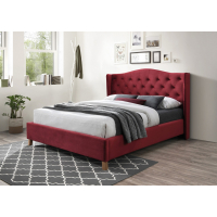 Двуспальная кровать Signal Aspen Velvet  160X200 Бордовый (ASPENV160BOD)
