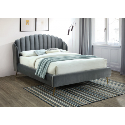 Двуспальная кровать Signal Calabria Velvet 160X200 Серый (CALABRIAVSZZL)