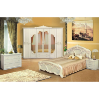 Moдульная  спальня серийная Миро-Марк Олимпия 6Д барокко Радика Беж (30675)