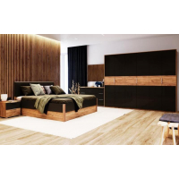 Cпальня корпусная мебель Миро-Марк Рамона 6Д модерн Дуб крафт/лава (44121)