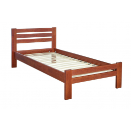 Ліжко односпальне дерев'яне 90*200 'Алекс' від Мебель Сервіс (горіх, яблуня)