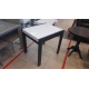 Білий маленький розкладний стіл на кухню з дерев'яними ніжками Слайдер 82*67 см від Fusion Furniture