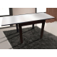 Белый маленький раскладной стол на кухню с деревянными ножками Слайдер 82*67 см от Fusion Furniture