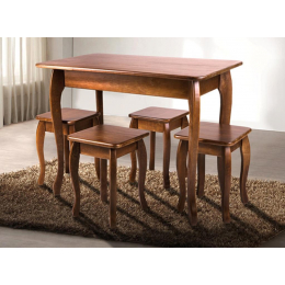 Кухонний дерев'яний стіл 'Смарт' (темний горіх, коньяк, бук) 100*60см від Мікс Меблі