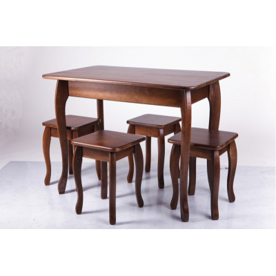 Кухонний дерев'яний стіл 'Смарт' (темний горіх, коньяк, бук) 100*60см від Мікс Меблі