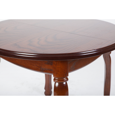 Круглий розсувний стіл 'Гаїті' d=90см (горіх, масив дуба) від Мікс Меблі
