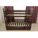 Двухъярусная деревянная кровать с подъёмным механизмом 'Бэмби' от Дримка (разные размеры и цвета)
