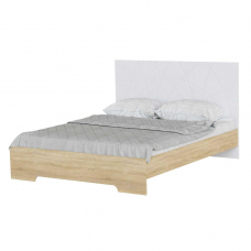 Кровать 1,6 Loretto с деревянным вкладом Art In Head 1670x1100x2044 дуб сонома + белый супермат (107070601)