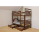 Двоярусне дерев'яне ліжко 80*190 'Білоснежка' від Дрімка (різні розміри, кольори)