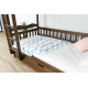 Двоярусне дерев'яне ліжко з підйомним механізом 'Рукавичка' від Дрімка (різні розміри та кольори)