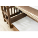 Двоярусне дерев'яне ліжко з підйомним механізом 'Рукавичка' від Дрімка (різні розміри та кольори)