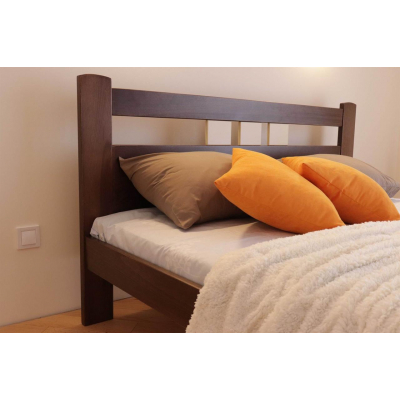 Двоспальне дерев'яне ліжко з низьким узніжжям 'Геракл' від Дрімка (різні розміри та кольори)