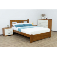 Двухспальная деревянная кровать с низким изножьем 160 'Геракл' от Дримка (разные размеры, цвета)