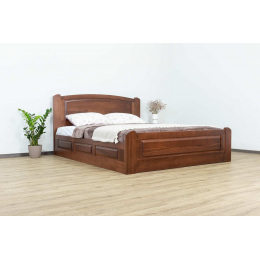 Двоспальне дерев'яне ліжко з підіймальним механізмом 160 'Едель' від Дрімка (різні розміри, кольори)