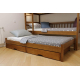 Двоярусне дерев'яне ліжко з додатковим місцем 'Том і Джеррі' від Дремка (різні розміри і кольори)
