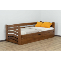 Односпальная деревянная кровать с подъемным механизмом 'Микки Маус' от Дримка (разные размеры и цвета)