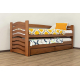 Односпальне дерев'яне ліжко з видовженим спальним місцем 'Мальва' від Дремка (різні розміри і кольори)