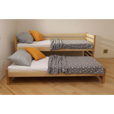 Односпальне дерев'яне ліжко з видовженим спальним місцем 'Симба' від Дремка (різні розміри і кольори)