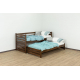 Односпальне дерев'яне ліжко з видовженим спальним місцем 'Симба' від Дремка (різні розміри і кольори)