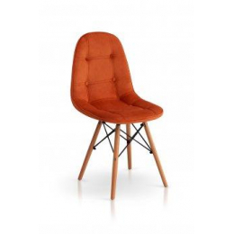 Мягкий стілець 'Джастін' велюр (аквамарин \ гірчиця) від Мікс Меблі