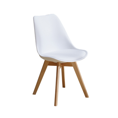 Пластиковий стілець з мягким сидінням 'Тейде'  (білий) від Мікс Меблі