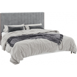 Двоспальне мяке ліжко 'Ліберті' 160 см з ДСП від Світ Меблів (дуб Борас \ попелястий)