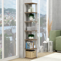 Сучасна кутова книжкова шафа стелаж FLASHNIKA D2 (286мм x 286мм x 1615мм)