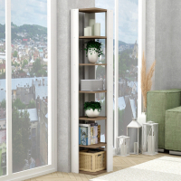 Сучасний кутовий книжковий стелаж FLASHNIKA D4 (302мм x 302мм x 1615мм)