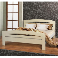 Двуспальная деревянная кровать 'Свитанок' от Летро 160х200см слоновая кость